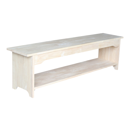 International Concepts Brookstone Bench, 60" Long, Unfinished BE-60